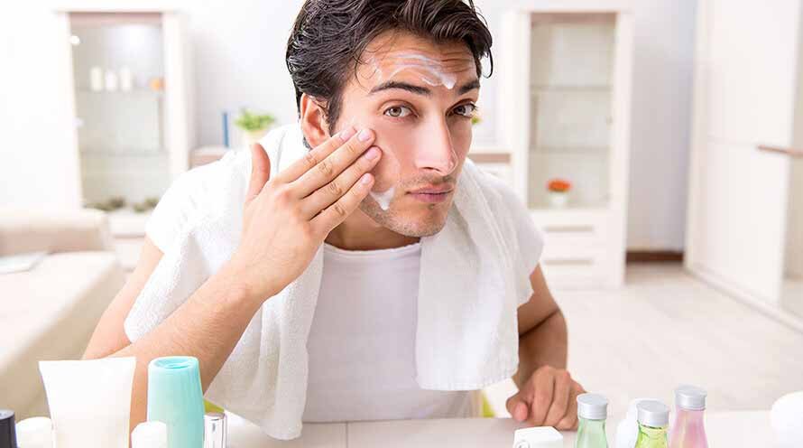 4 step anti acne skincare routine for men