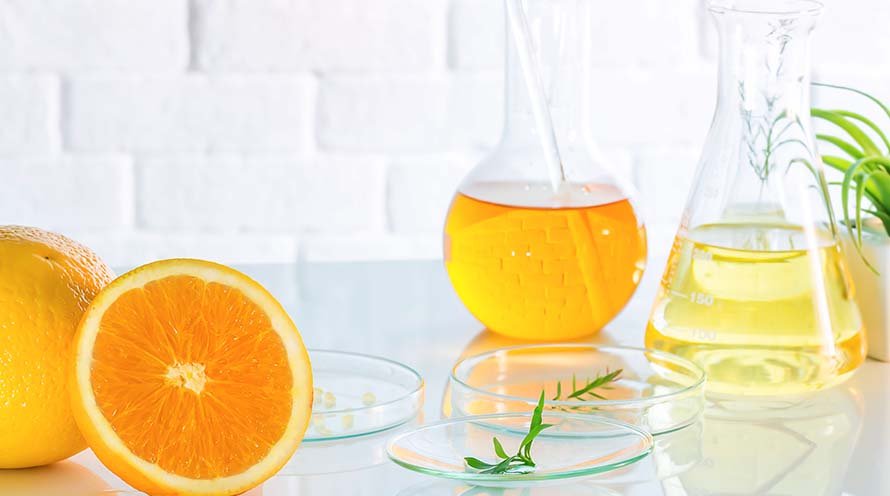 Orange juice shop for acne