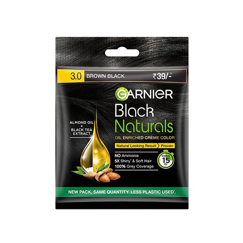 Garnier Black Naturals Shade 3 Brown Black Hair Colour