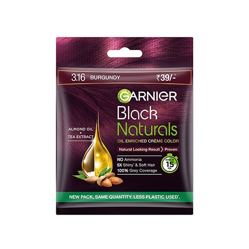Garnier Black Naturals Shade 3.16 Burgundy Hair Colour