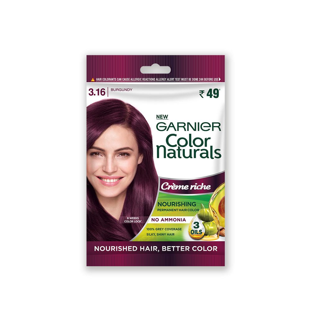 Garnier Color Naturals Sachet Hair Color - Shade 3.16 Burgundy