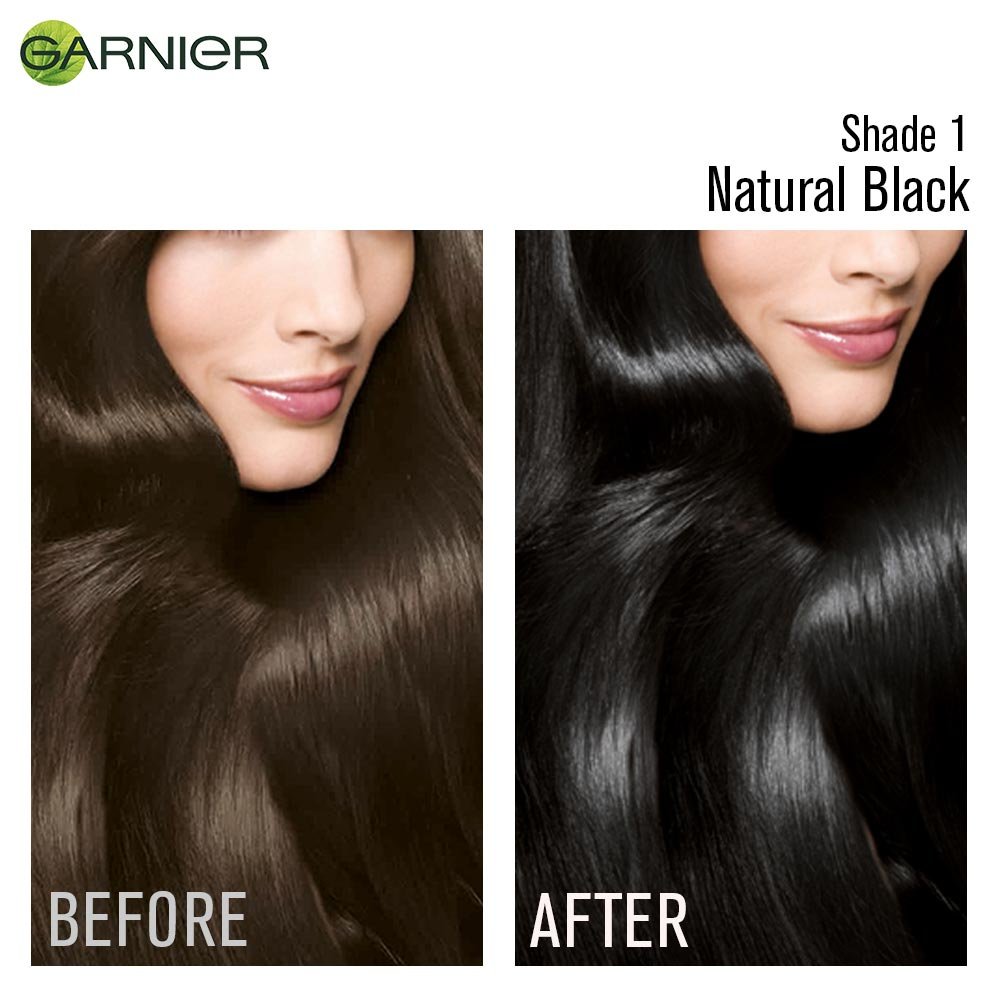 Garnier Hair Color Pouch Brown - Before After Image