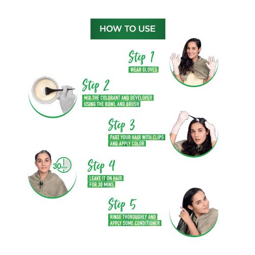 how to use garnier hair color