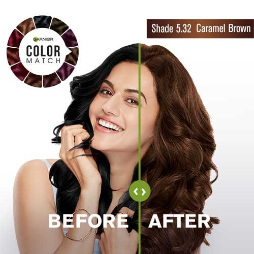 garnier 5.32 caramel brown hair color