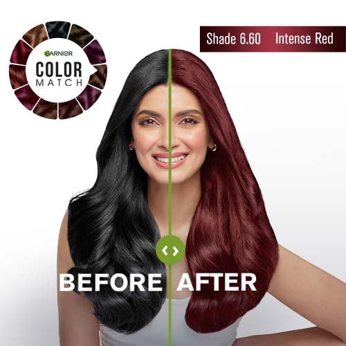 garnier shade 6.60 intense red hair color