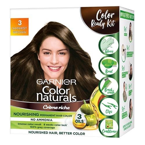 Garnier Color Naturals Color Ready Kit - Shade 3 Darkest Brown