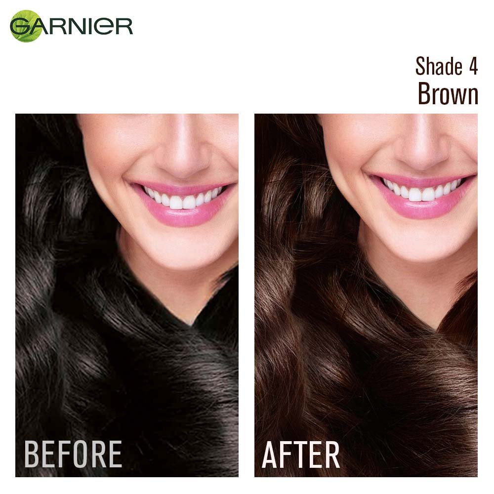 Garnier Brown Hair Color - Before After Image