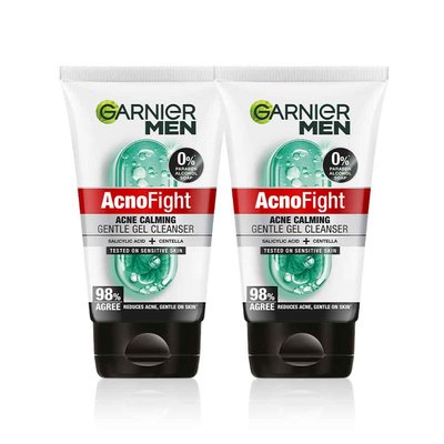 Garnier Men Acno Fight Acne Calming Gentle Gel Cleanser Pack of 2 – 100 GM