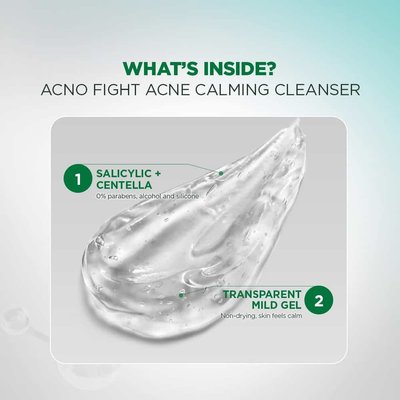 Acno Fight Acne Calming Gel Cleanser Contains Salicylic + Centella