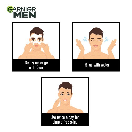 How To Use Garnier Men Acno Fight Anti Pimple Face Wash