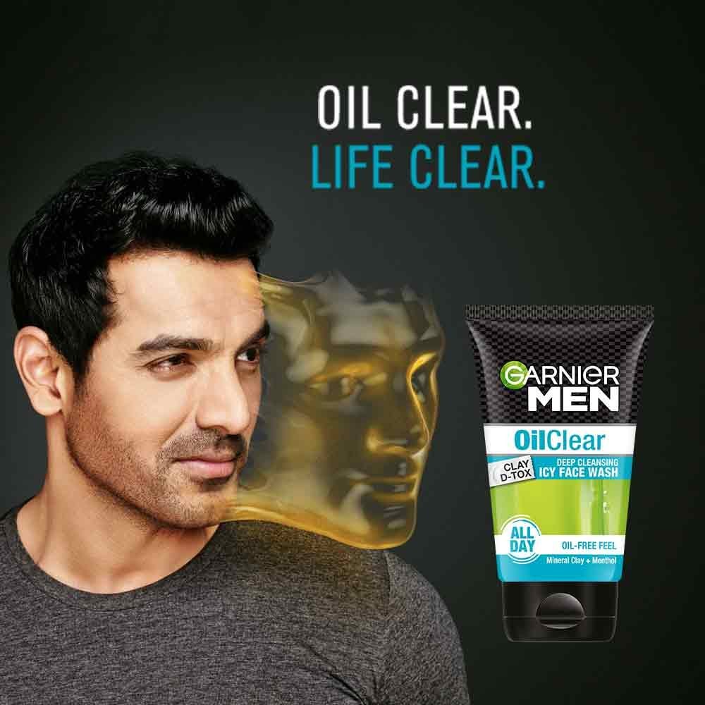 Garnier Men Oil Clear Clay D - Tox Facewash 