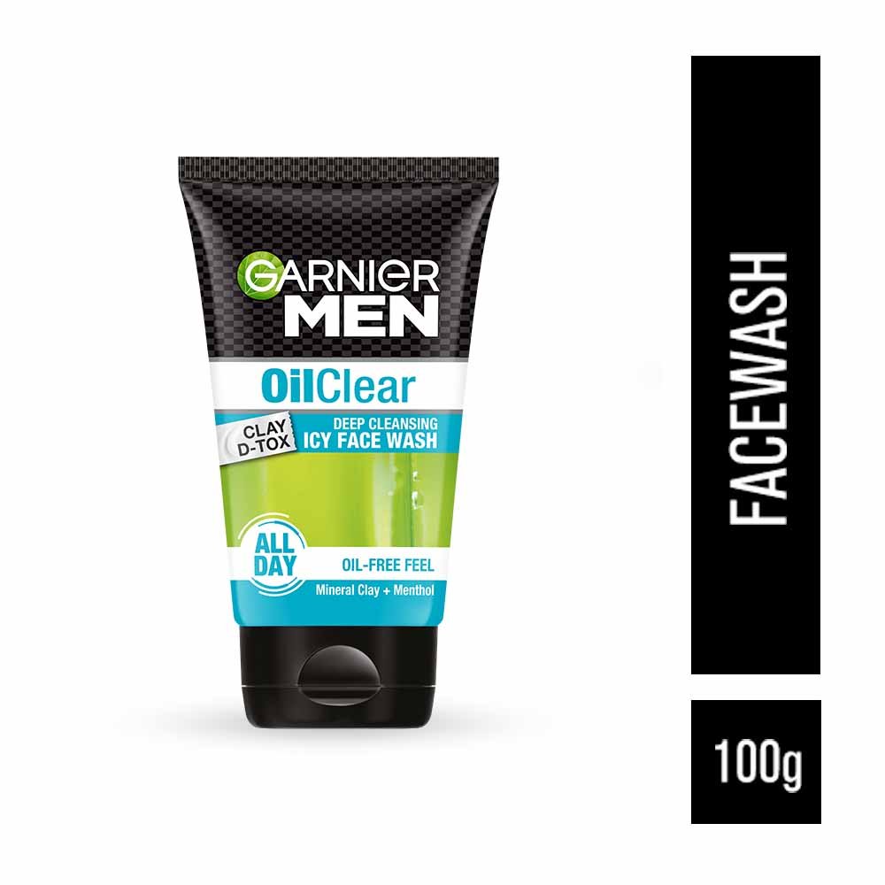Garnier Men Oil Clear Clay D - Tox Facewash 100g