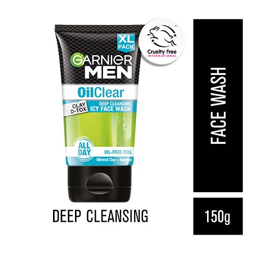 Garnier Men Oil Clear Clay D - Tox Facewash 150g