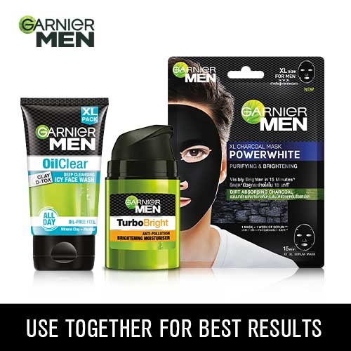 Try the Garnier Men Oil Control Regime for best results