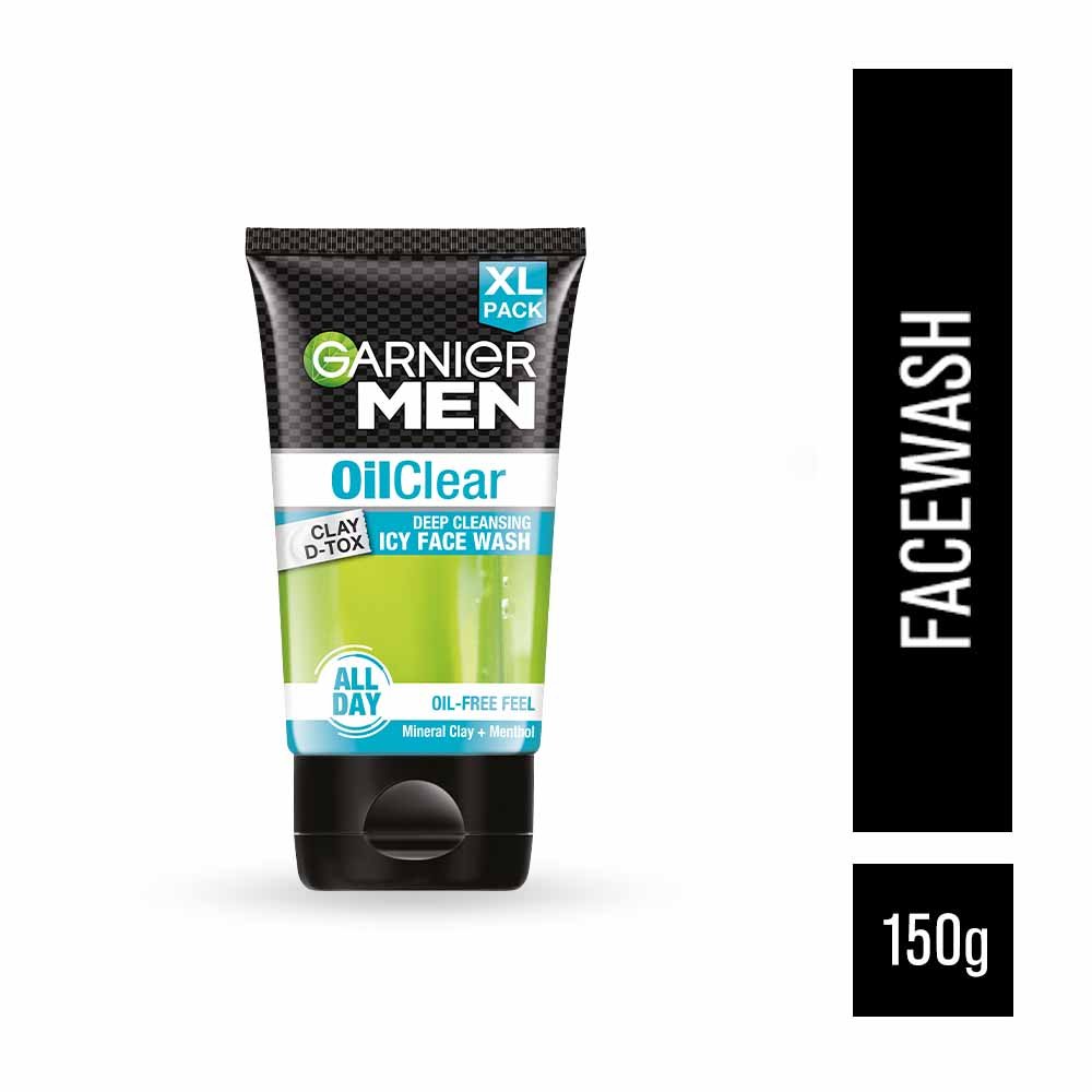 Garnier Men Oil Clear Clay D - Tox Facewash 150g