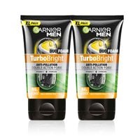 Garnier Men Turbo Bright Anti Pollution Double Action Foam Pack of 2 150 GM