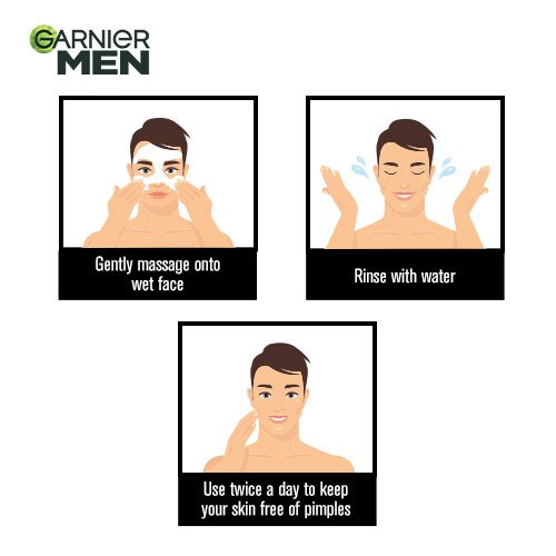 How To Use Garnier Men Turbo Bright Facewash