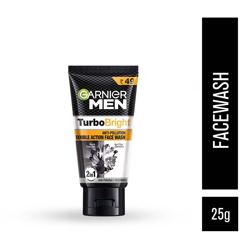 Garnier Men Turbo Bright Anti-Pollution Double Action Face Wash 25g