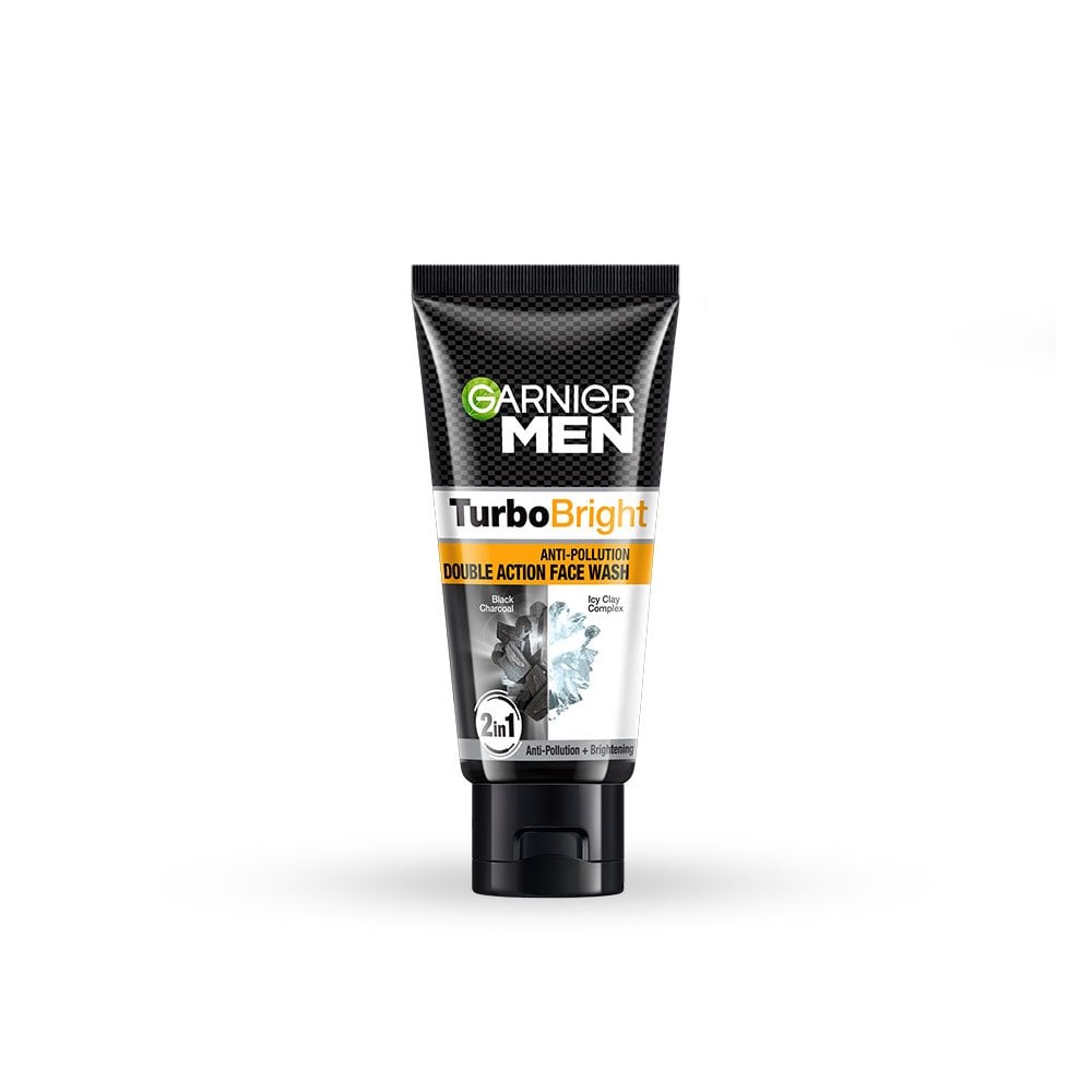 Garnier Men Turbo Bright Anti-Pollution Double Action Face Wash 