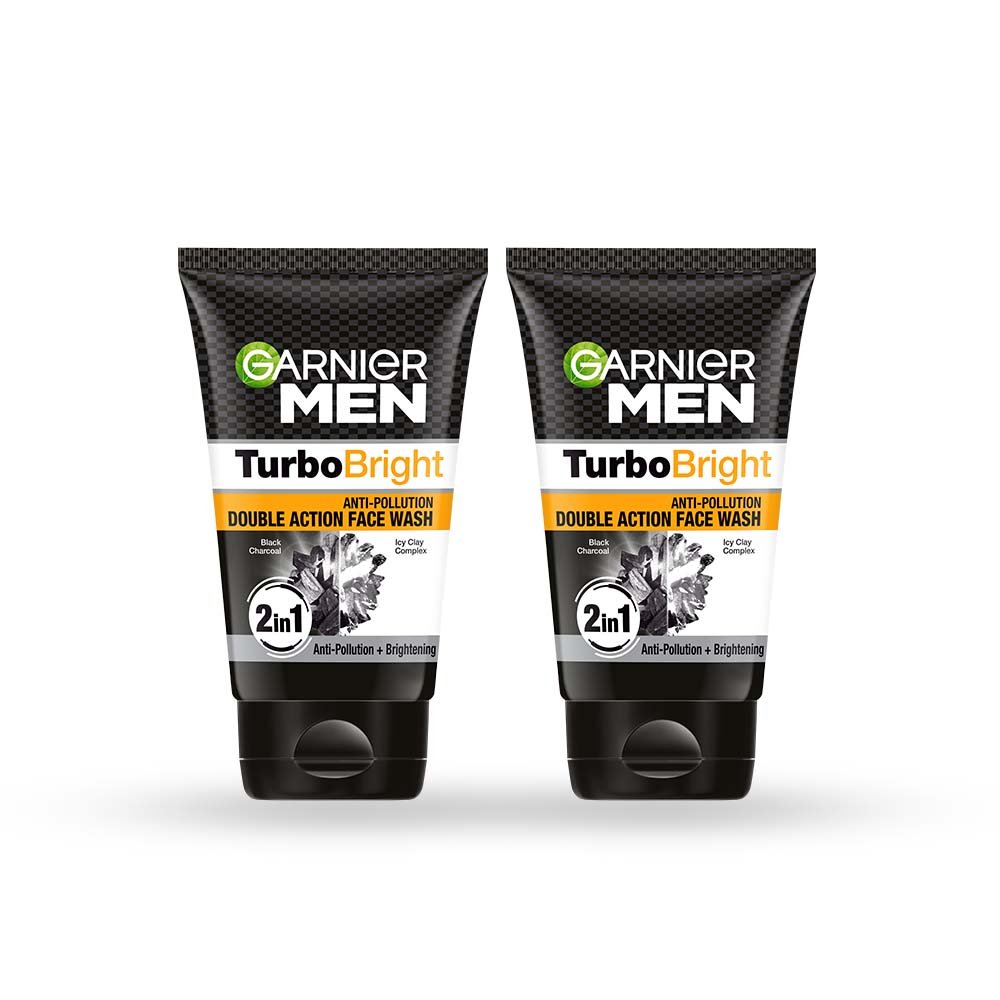 Garnier Men Turbo Bright Anti-Pollution Double Action Face Wash