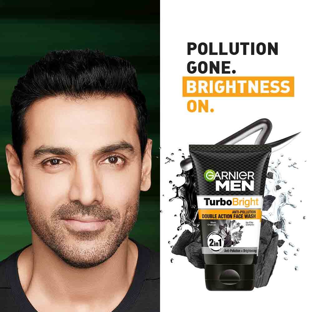 Turbo Bright Anti-Pollution Double Action Face Wash