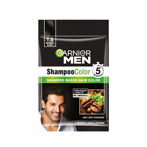 Garnier Men Shampoo Hair Color Shade  Natural Black
