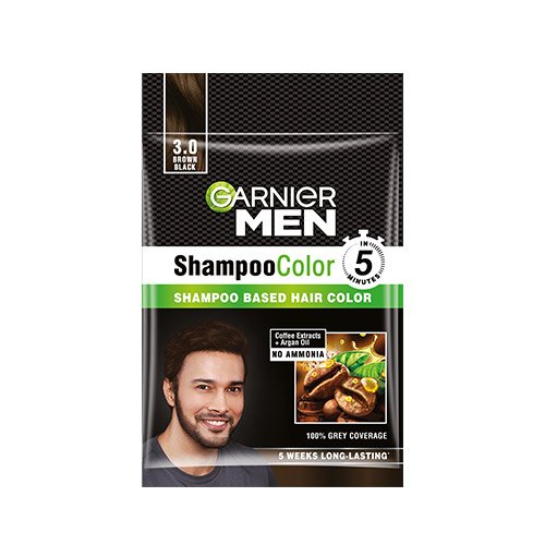 Garnier Men Shampoo Hair Color Shade 3 Black Brown