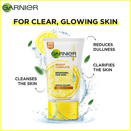 Garnier Face Wash Benefits - For Clear, Glowing skin