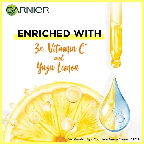 Enriched with 3x Vitamin C & Yuzu Lemon - Garnier Bright Complete