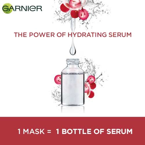 1 Garnier Sheet Mask = 1 Bottle of Serum