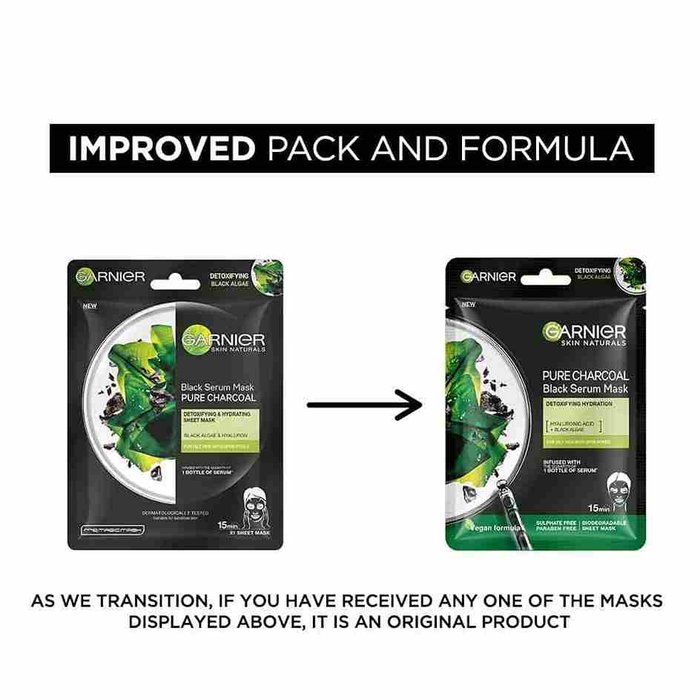 Buy Garnier Charcoal Serum Sheet Mask At Best Price On Garnier India