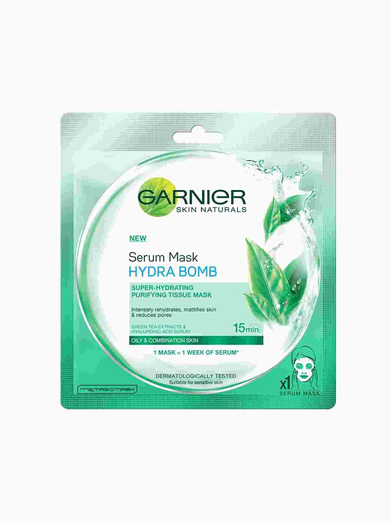 Buy Garnier Hydra Bomb Green Tea Serum Sheet Mask Garnier India