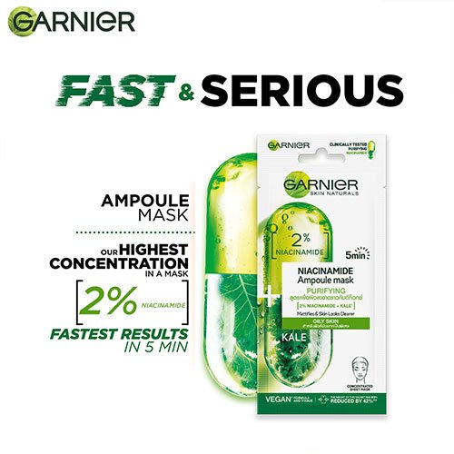 Garnier Ampoule Mask Kale + Niacinamide