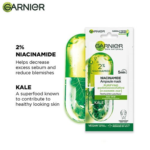 Garnier Ampoule Mask Kale + Niacinamide