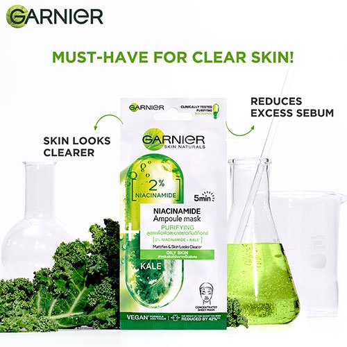 Garnier Ampoule Mask Kale + Niacinamide