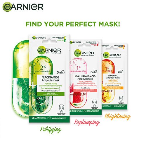 Garnier Ampoule Mask Kale + Niacinamide