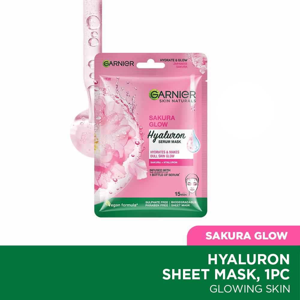 garnier sakura glow sheet mask
