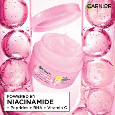 Powered by Niacinamide, Peptides, BHA, Vitamin C