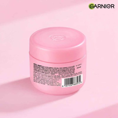 Back of Garnier Niacinamide Fresh & Plump Sorbet Cream