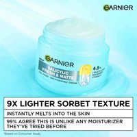 Garnier Salicylic Fresh & Matte Moisturizing Cream with 9X Lighter Sorbet Texture