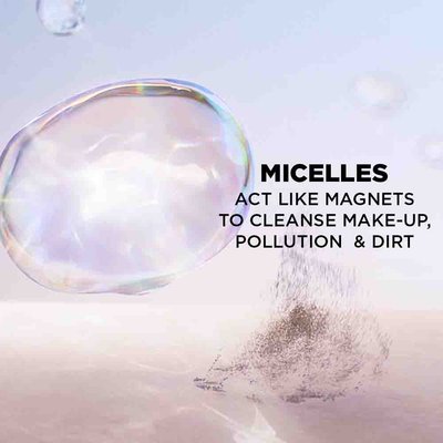micellar water clears out all the dust and pollutants