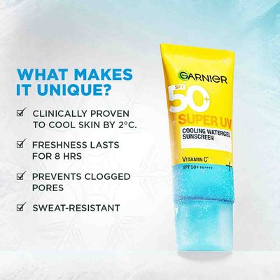 Garnier Cooling Watergel Sunscreen with Vitamin C benefits