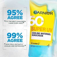 Lightweight, non-sticky watergel sunscreen by Garnier for summer