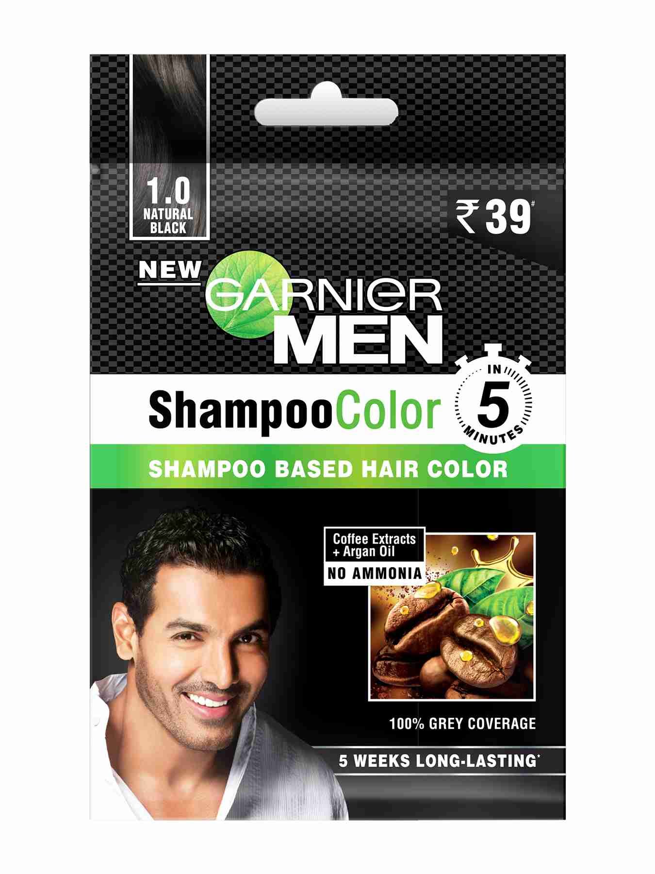Garnier Men Shampoo Color Shade 1 Natural Black